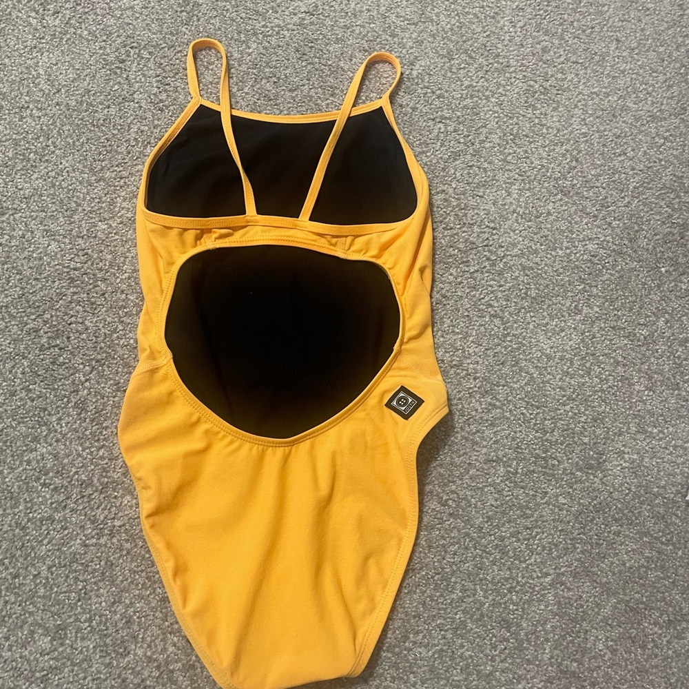 JOLYN - Yellow Chevy Swim Onesie - Size 28